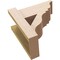 Ekena Millwork 6-in W x 12-in D x 12-in H Funston Trad Rough Cedar Woodgrain TimberThane Outlooker, Primed Tan OUTUR060X12X12FST04RCPR - alternate 5